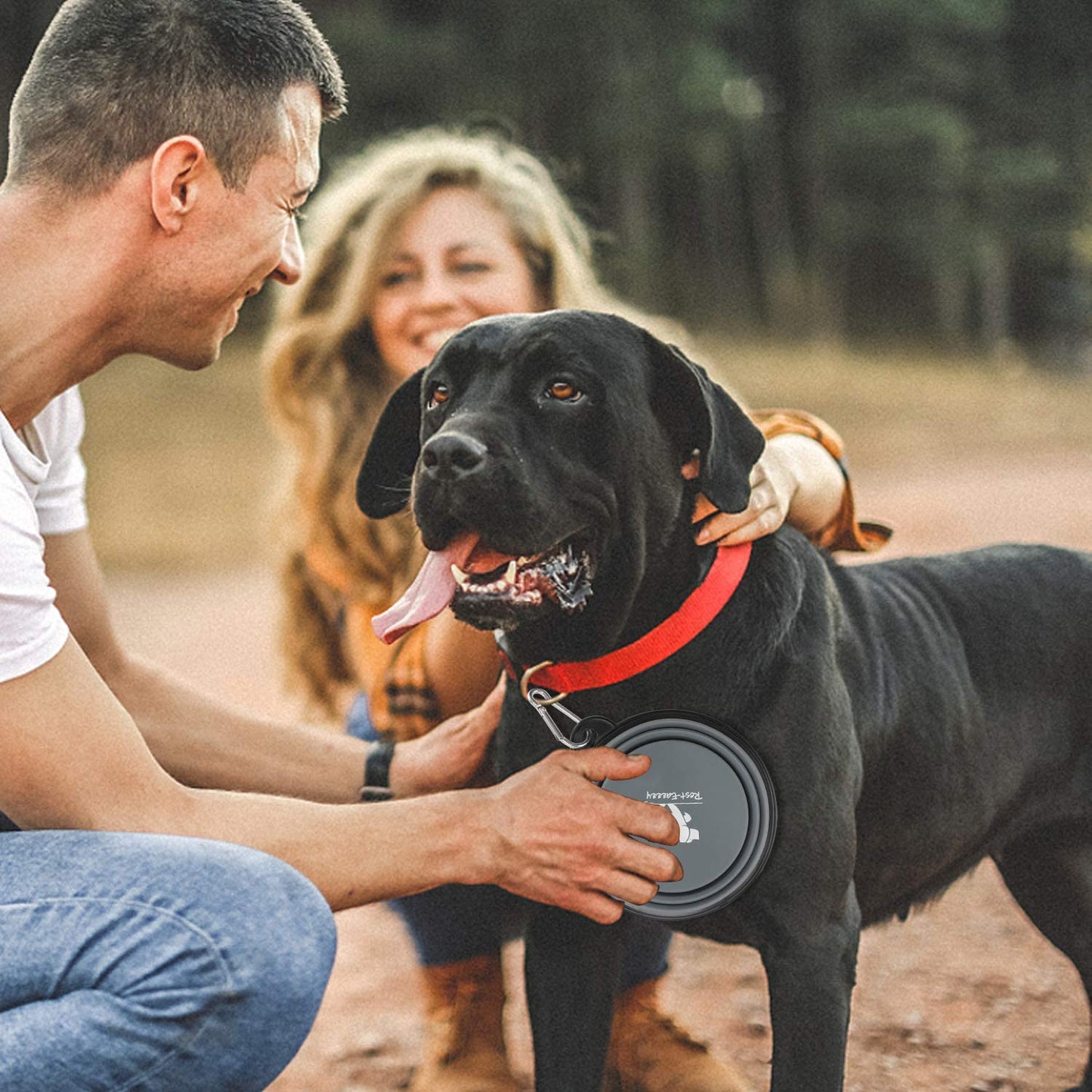 Expandable Dog Bowls for Travel, 2-Pack Dog Portable Water Bowl for Dogs Cats Pet Foldable Feeding Watering Dish for Traveling Camping Walking with 2 Carabiners, BPA Free