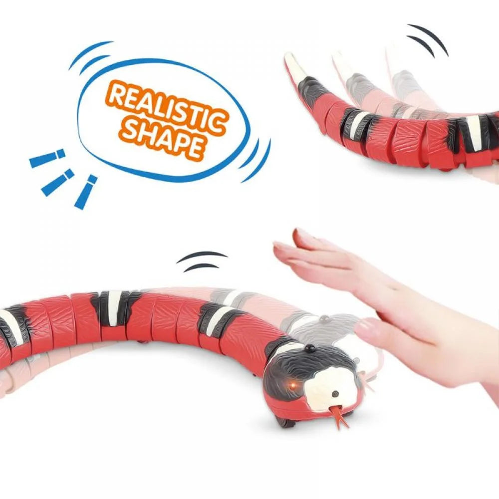 Electric Snake Cat Toys,Daxin USB Realistic Simulation Smart Sensing Snake Cat Interactive Toys Halloween Prank Props