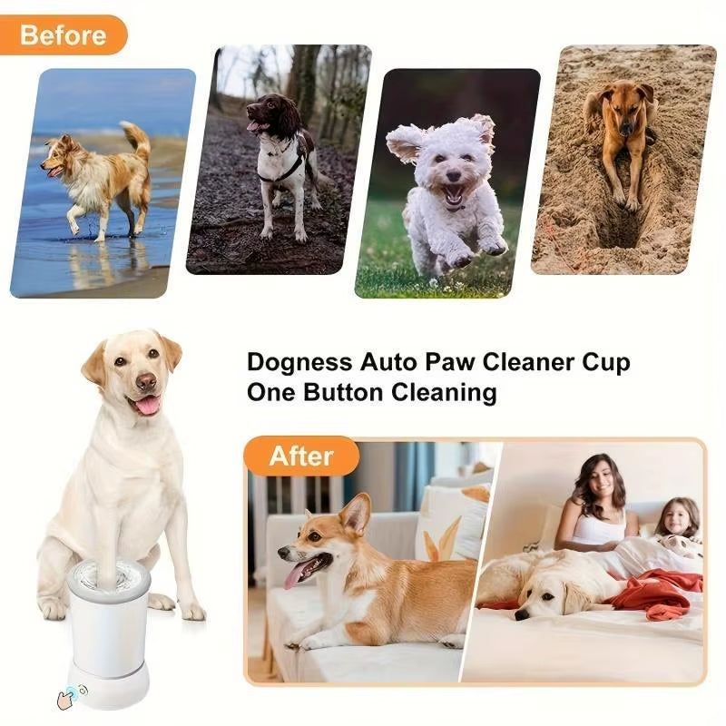 Automatic Dog Paw Washer USB Rechargeable Pet Paw Cleaner Remove Dust Dirt Hair Comfortable Dog Paw Washer