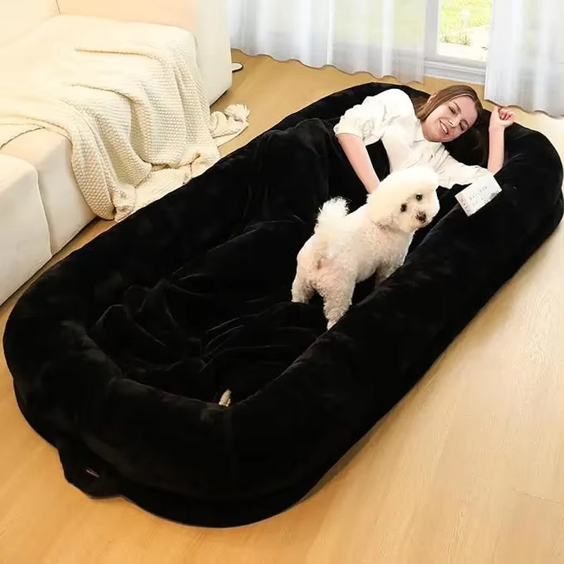 Human Dog Bed for Adults, 71" Long Human Size Dog Bed, Removable Cover, Washable, Waterproof, Orthopedic Design