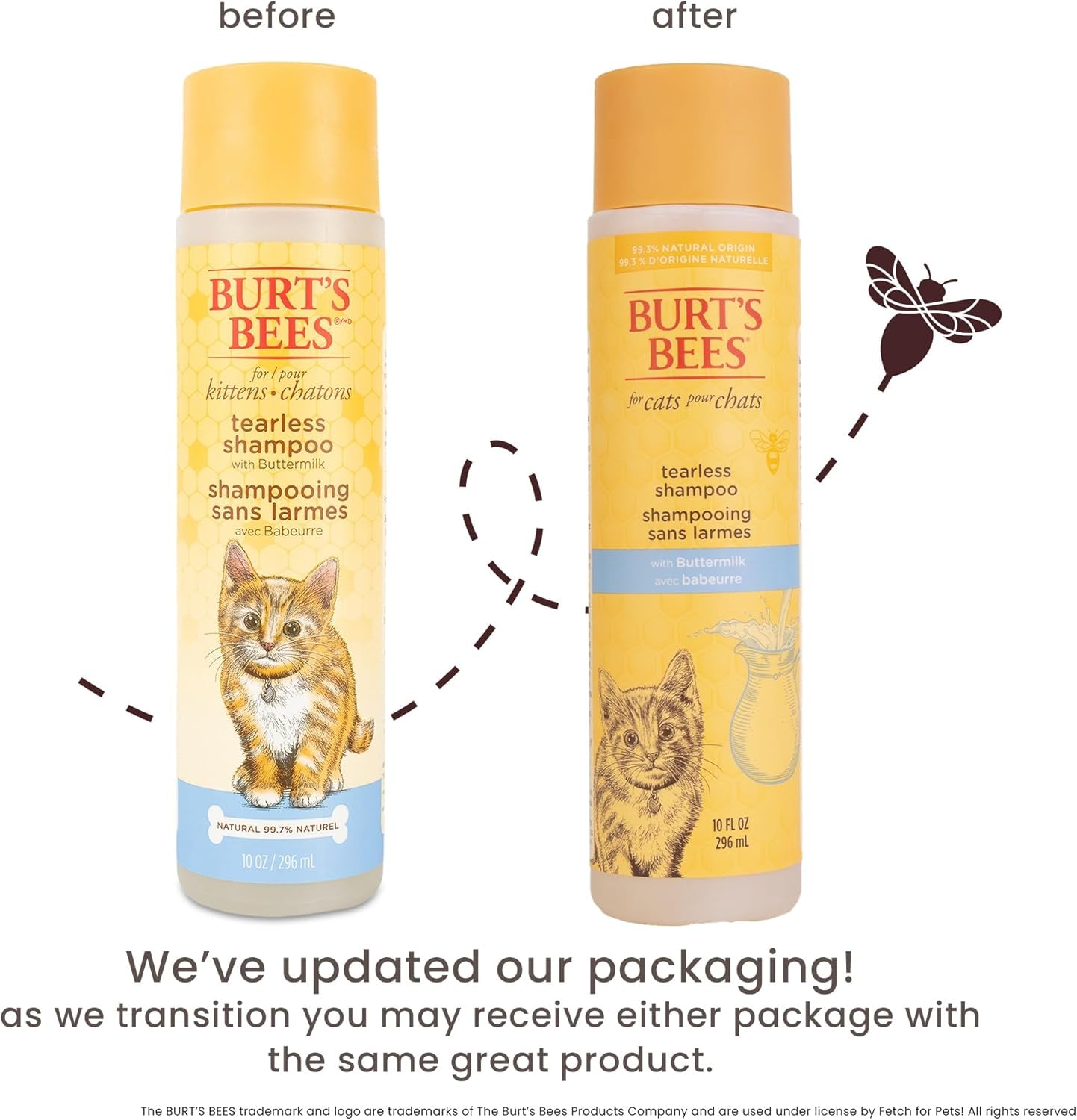 Burt'S Bees for Kittens Natural Tearless Shampoo with Buttermilk Cat Shampoo, Kitten Shampoo - Cat Grooming Supplies, Cat Bath Supplies, Shampoo for Cats, Kitty Shampoo, Pet Shampoo