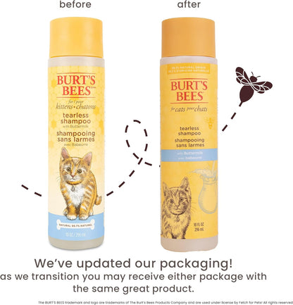 Burt'S Bees for Kittens Natural Tearless Shampoo with Buttermilk Cat Shampoo, Kitten Shampoo - Cat Grooming Supplies, Cat Bath Supplies, Shampoo for Cats, Kitty Shampoo, Pet Shampoo