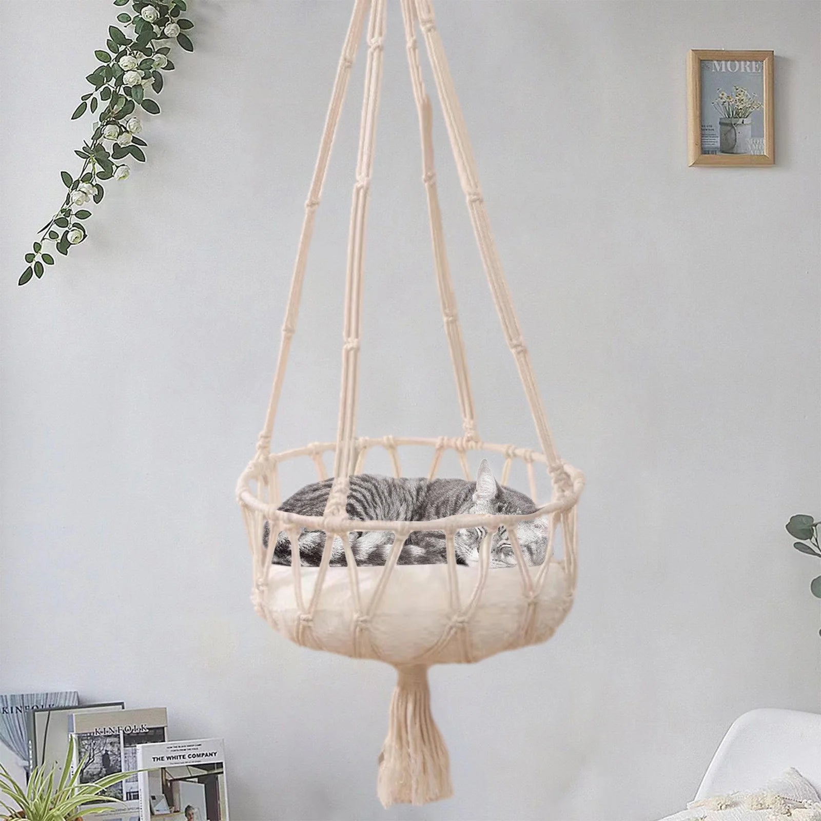 Cat Bed, Cat Hammocks Window Perches, Secure Cat Shelves Space Saving Window Mounted Cat Seat for Big Cats, Cat Hanging Bed, Cat Hanging Basket Swings