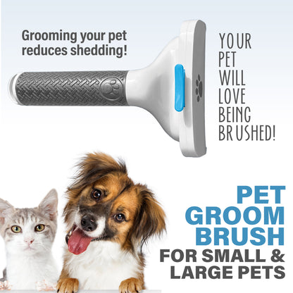 Pet Brush Pet Grooming Brush Self Cleaning Brush Removes Loose Fur and Hair Dog Cat Brush