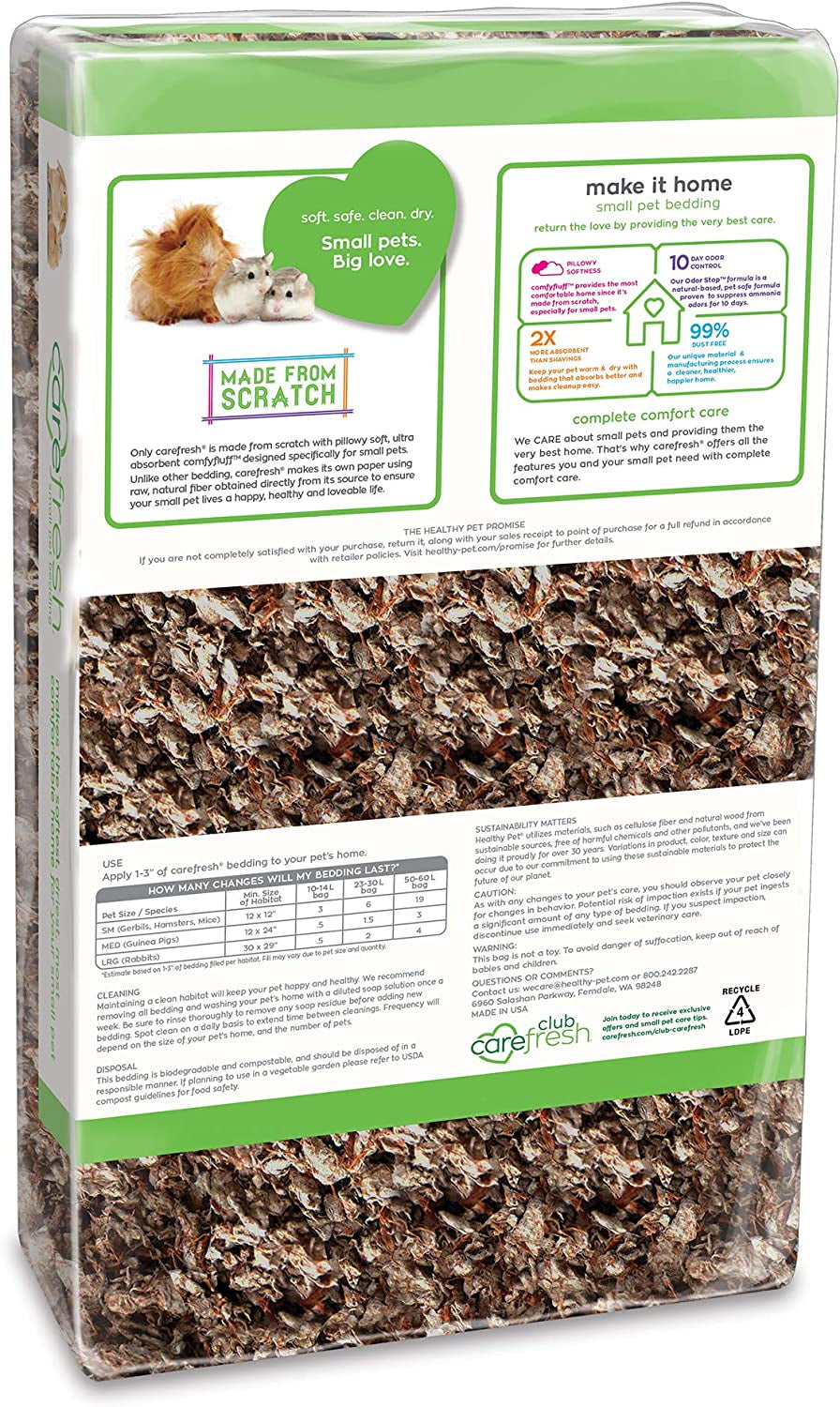 99% Dust-Free Natural Paper Small Pet Bedding with Odor Control