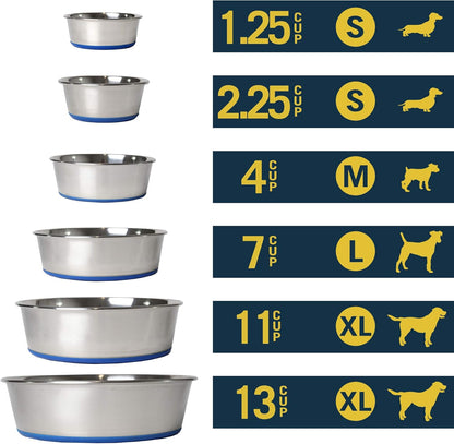 Durapet Dog Bowls, Dog Food Bowls & Dog Water Bowls (Stainless Steel Dog Bowl to Replace Ceramic Dog Bowls) Large Dog Bowls, Dog Bowls Medium Sized Dogs & Dog Bowls Small Size Dog